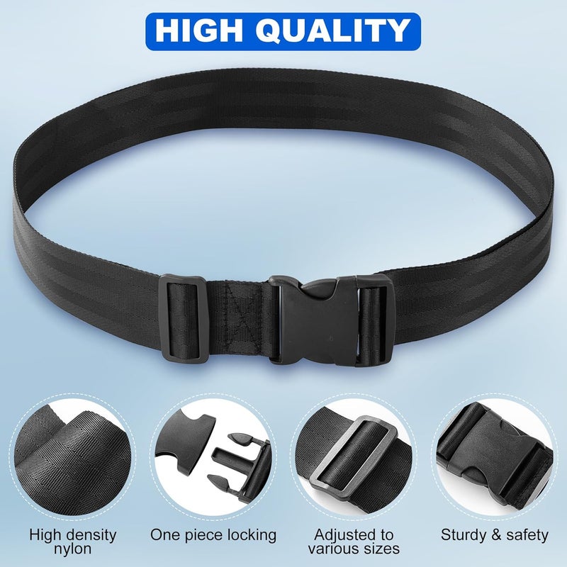 Tigbear Wheelchair Safety Strap Seat Belt, Adjustable Anti-Slip Anti-Fall Wheelchair Fixation Belt, 13-86" Adjustable Length 31-86 Inch/2 Inch Wide - Image 3